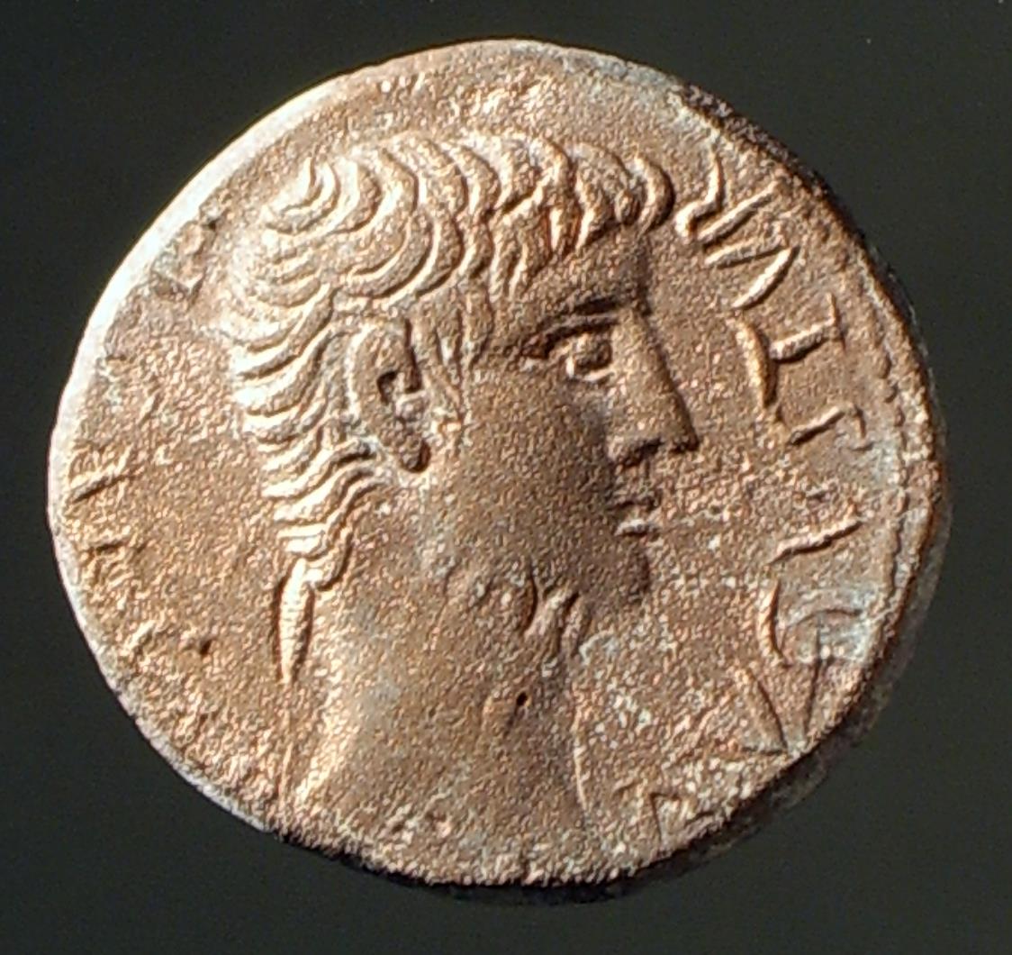 Kupfermünze des Augustus, wahrscheinlich nordafrikanisch
