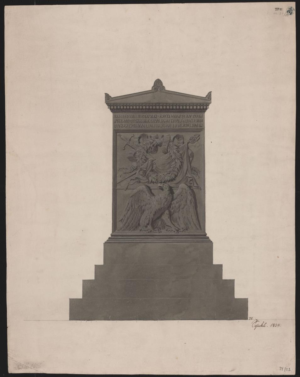 Štěrboholy bei Prag. Dritter Entwurf zu einem Denkmal für Kurt Christoph Graf von Schwerin