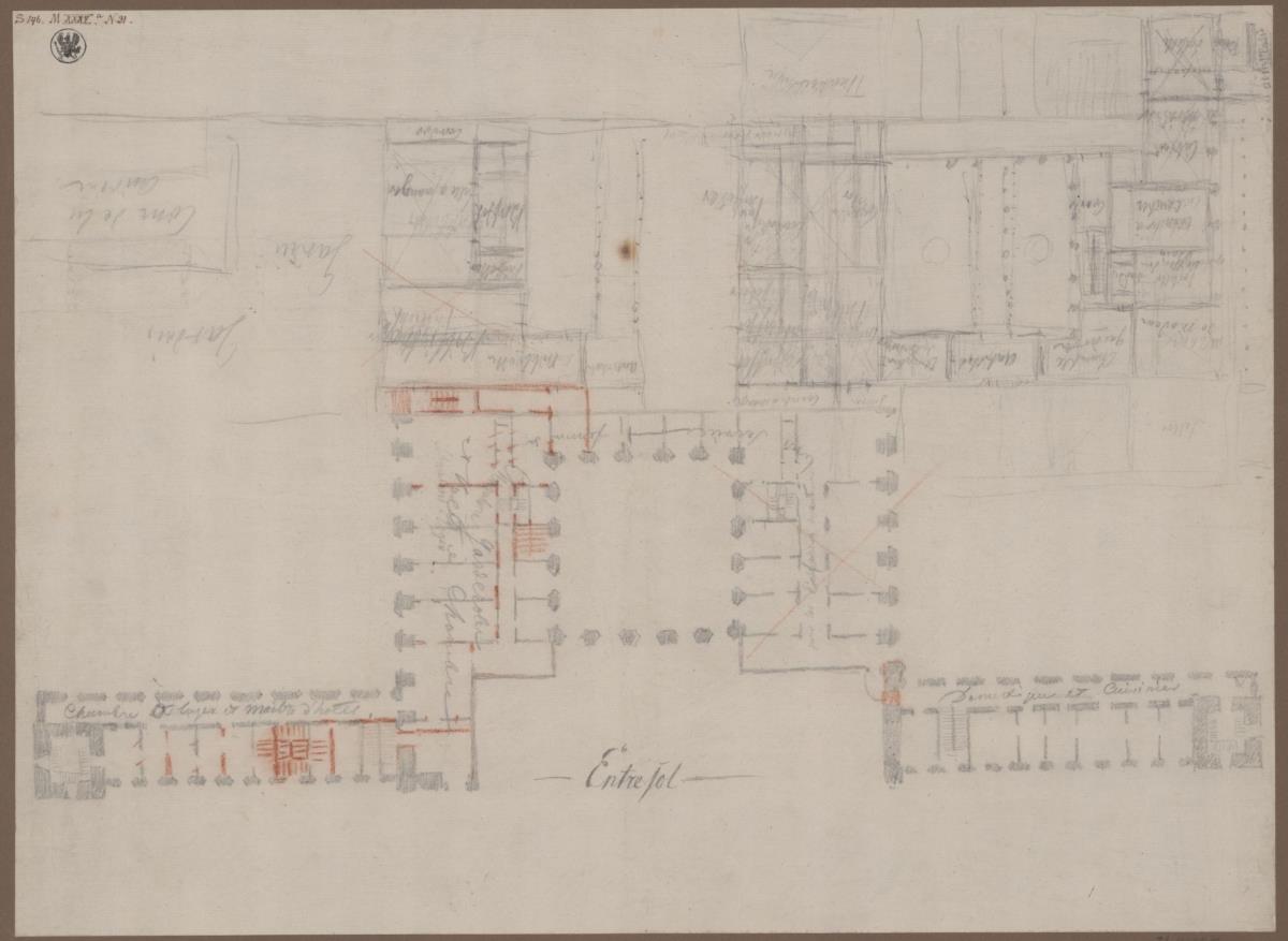 Litauen. Palais Wittgenstein. Grundriss des Entresol