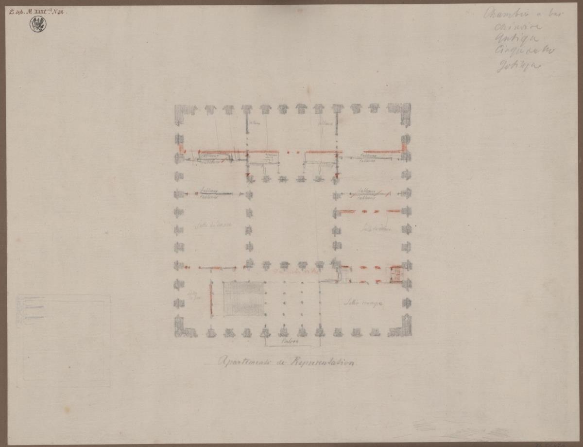 Litauen. Palais Wittgenstein. Grundriss des  2. Geschosses