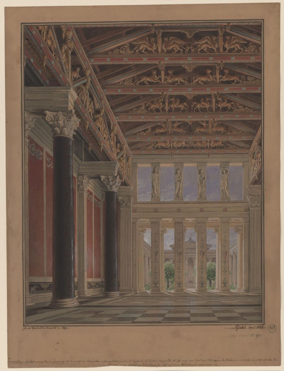 Athen, Akropolis. Palast des Königs Otto von Griechenland. Prachtsaal
