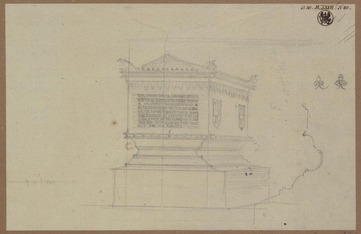 Gölsdorf bei Jüterbog. Entwurf zum Grabdenkmal von Franz Johann Ludwig von Alberthal