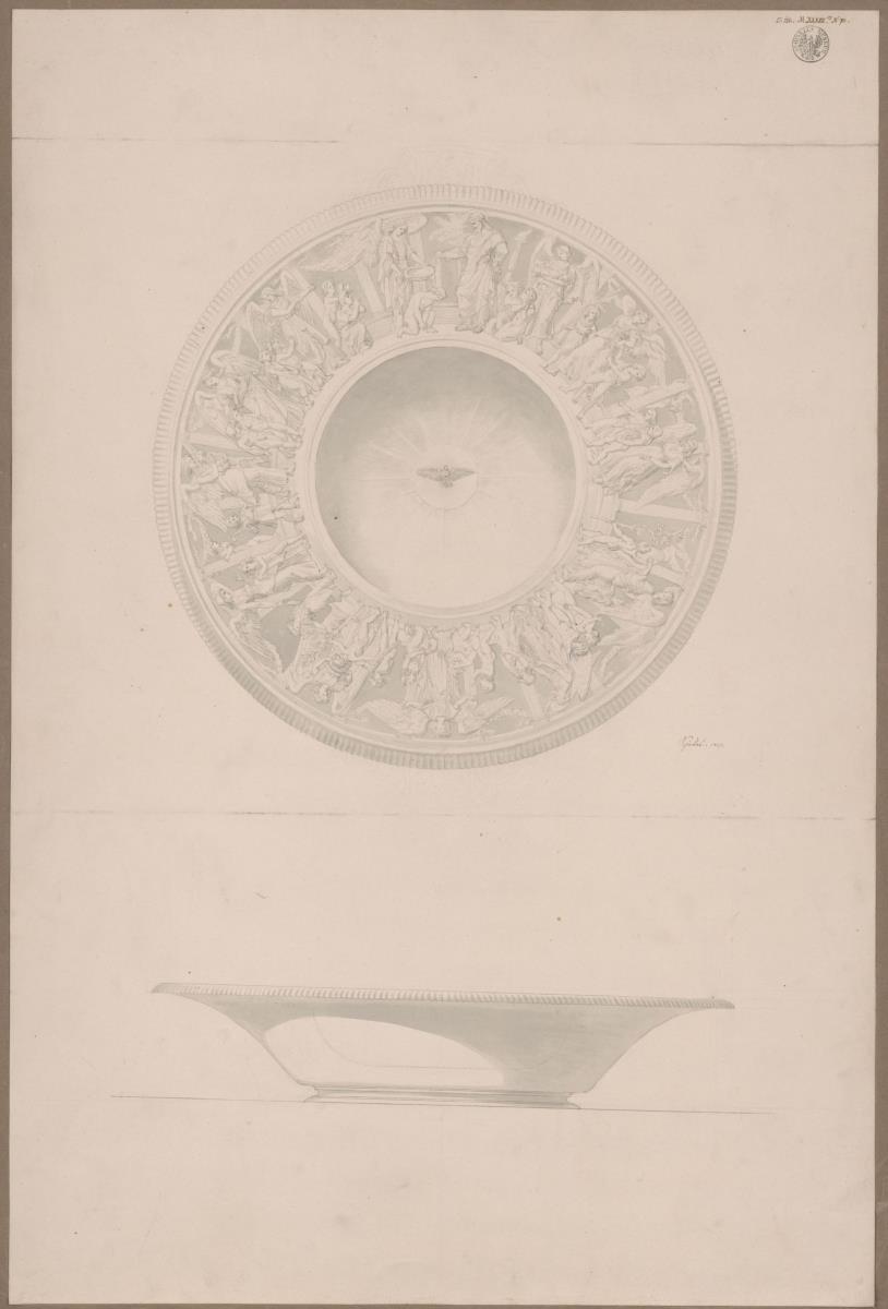 Taufbecken mit Relief