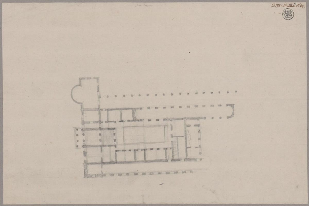 Rekonstruktion der Villa Tusca nach Plinius. Variante des Grundrisses