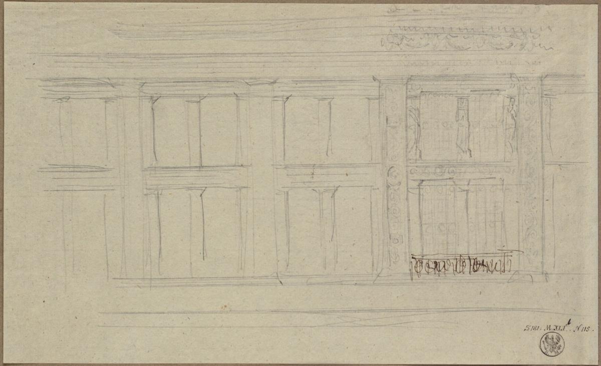 Entwurf zu einer Fassade mit Pilastern
