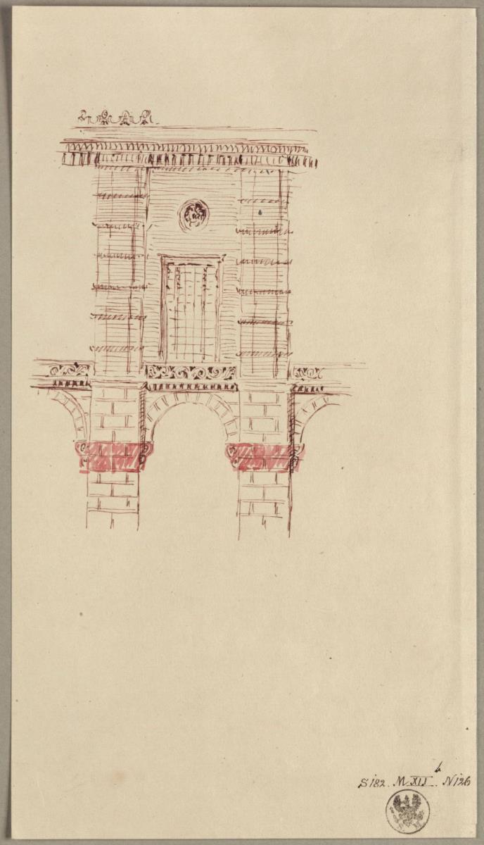 Entwurf zu einem Teil einer Fassade