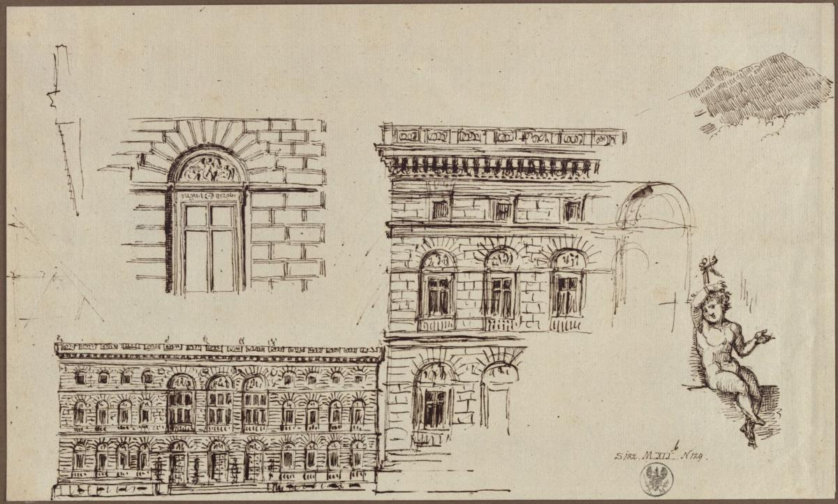 Entwürfe zu einer Palastfassade