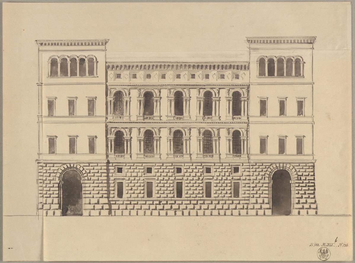 Entwurf zu einer Palastfassade
