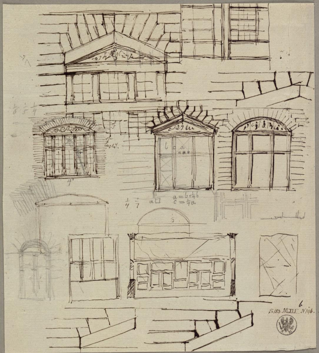 Entwürfe zu Fensterformen