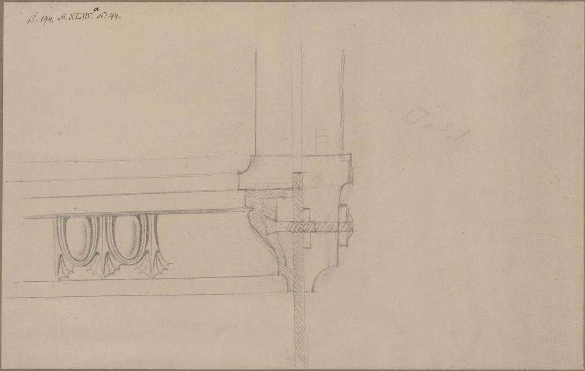 Berlin, Klosterstraße. Gewerbeinstitut. Entwurf zur Bronzetür