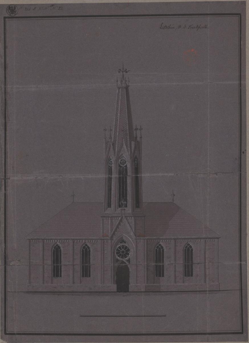 Letschin. Entwurf zur Dorfkirche