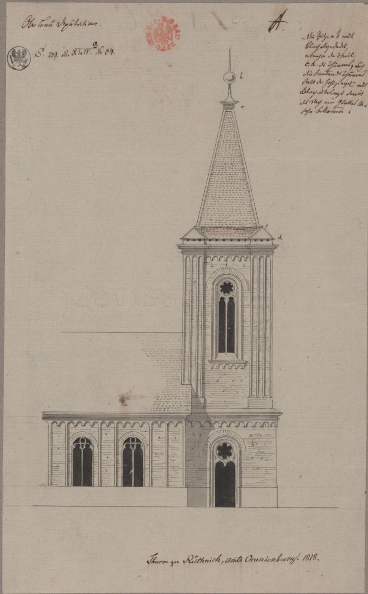 Rüthnick bei Ruppin. Entwurf zu einer Kirche