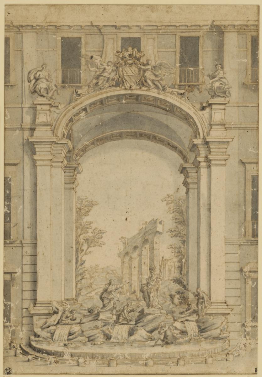 Entwurfsvariante für Fontana di Trevi, Rom