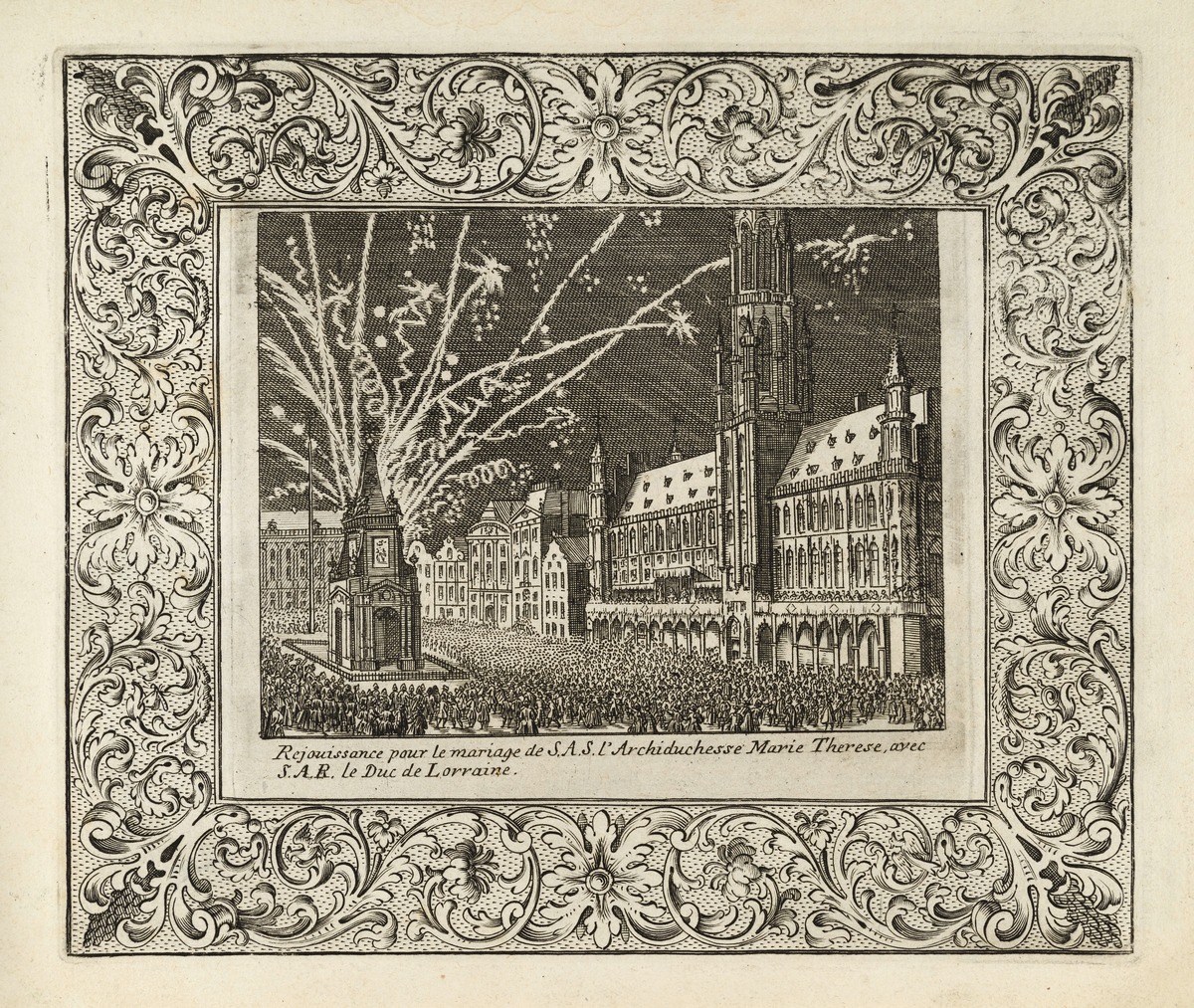 Rejouissance pour le mariage de. S.A.S. L'Archiduchesse Marie Therese, avec S.A.R. le Duc de Lorraine