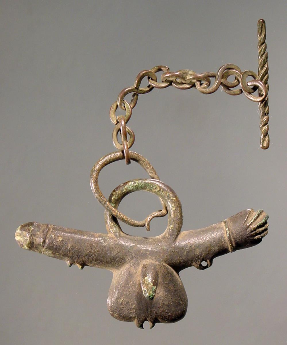 Phallusamulett mit Kette
