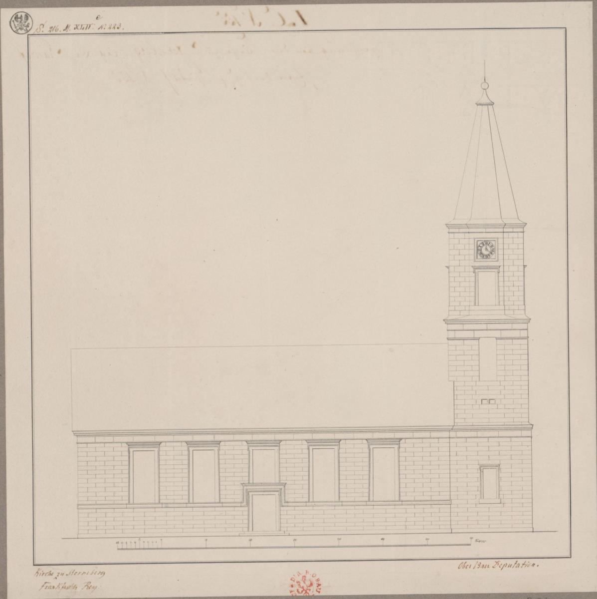 Sternberg. Entwurf zu einer Kirche. Seitenansicht