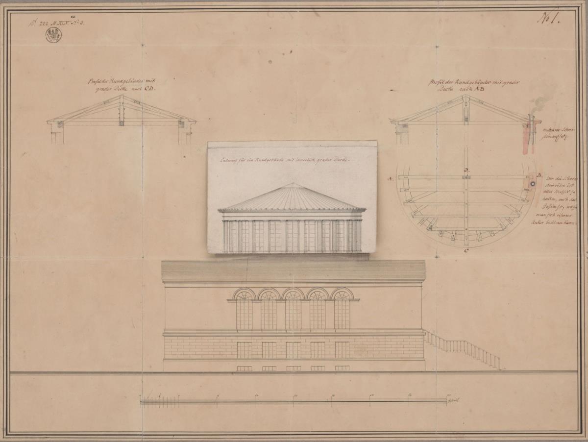 Bonn. Entwurf zum Anatomiegebäude der Universität. Variante