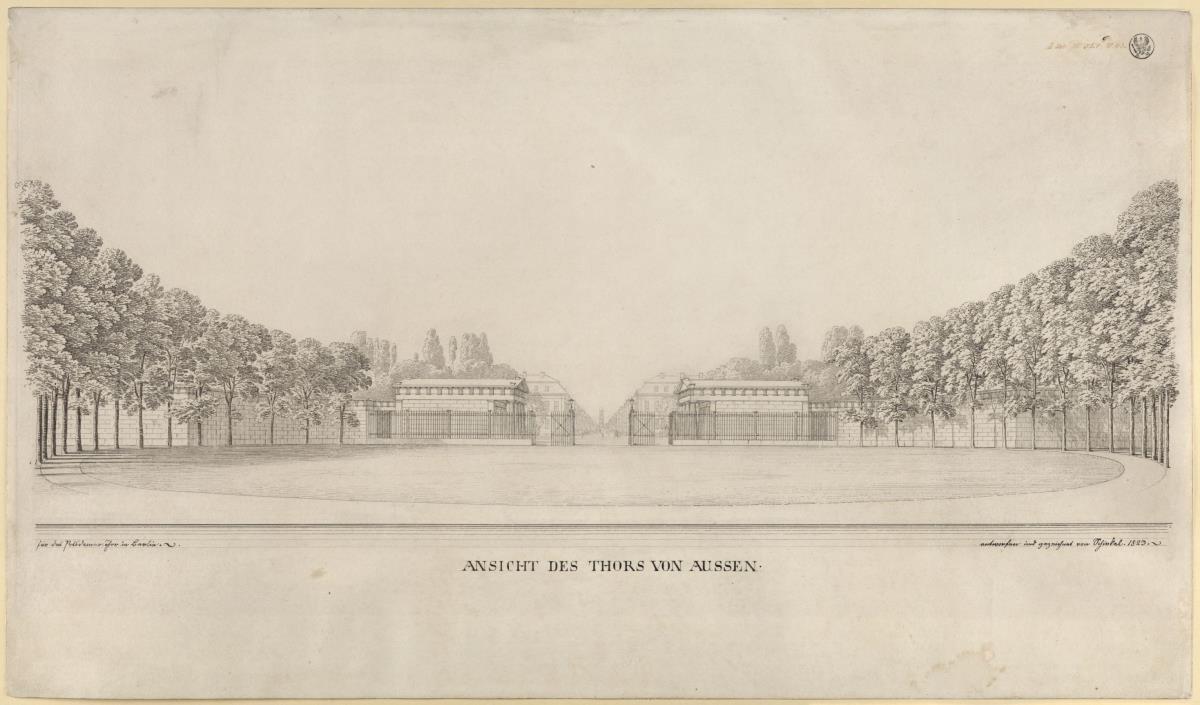 Berlin. Potsdamer Tor. Ansicht von der Feldseite