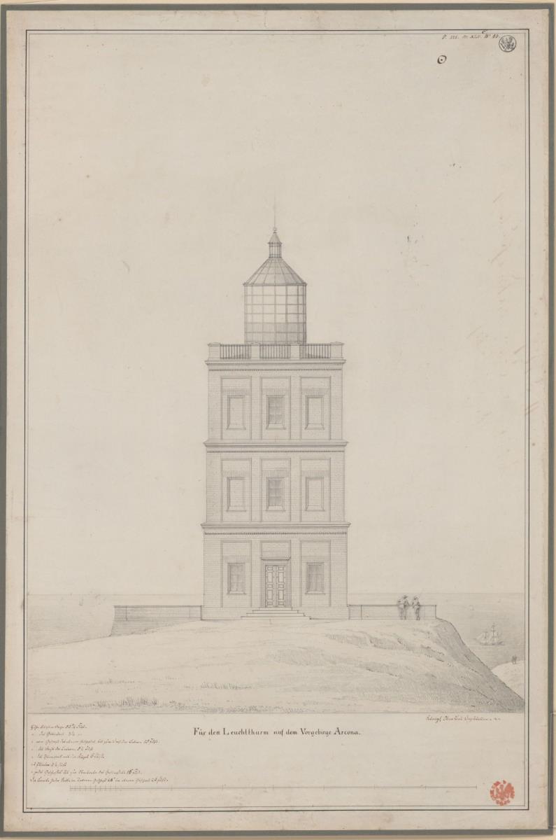 Rügen. Leuchtturm am Kap Arkona. Ansicht von der Landseite