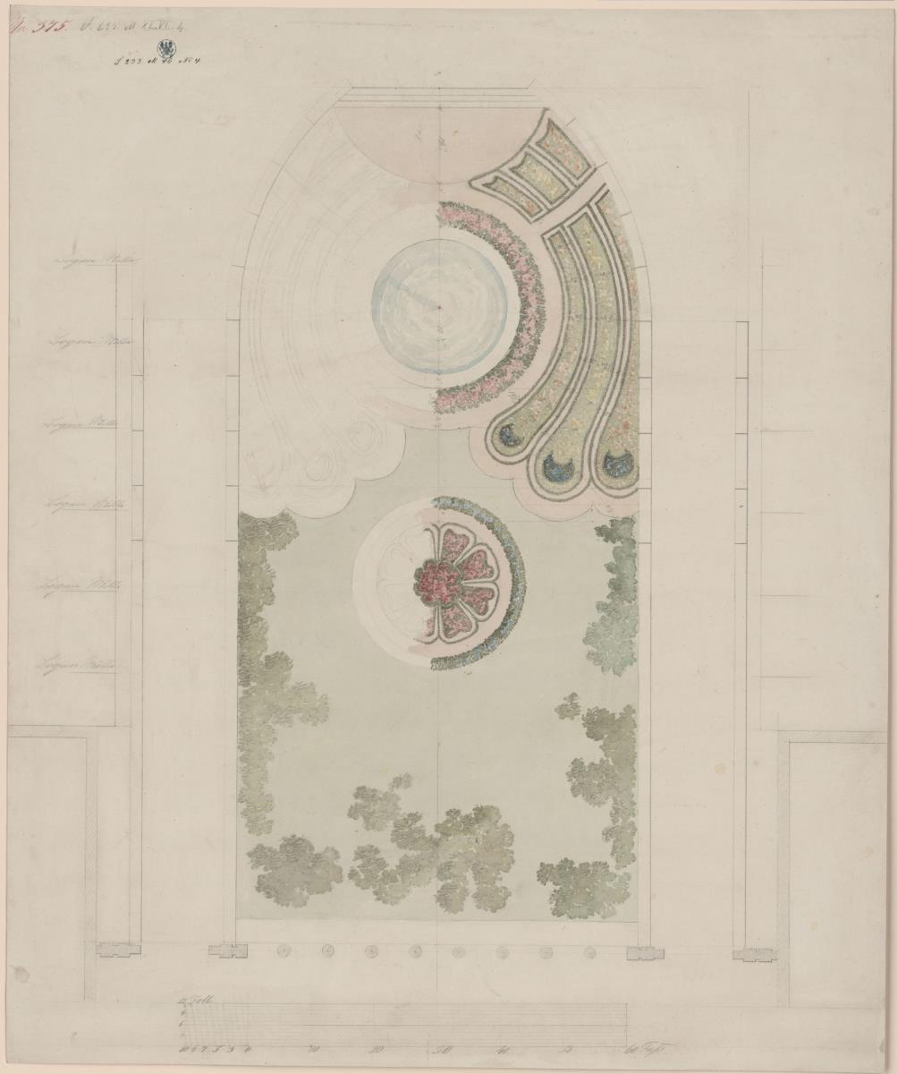 Berlin, Wilhelmstraße 102. Palais des Prinzen Albrecht von Preußen. Blumengarten