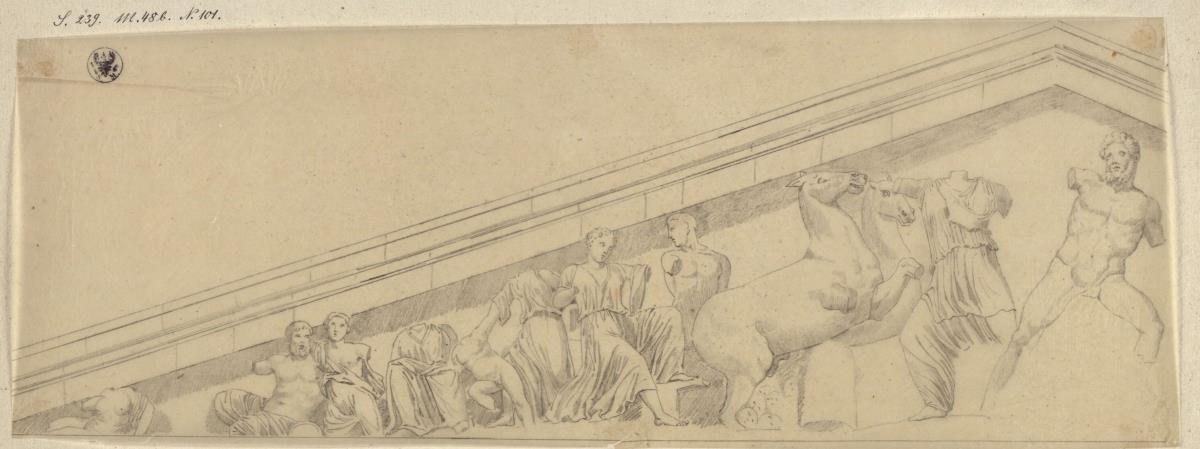 Ein Giebelrelief. Zeichnung nach der Antike
