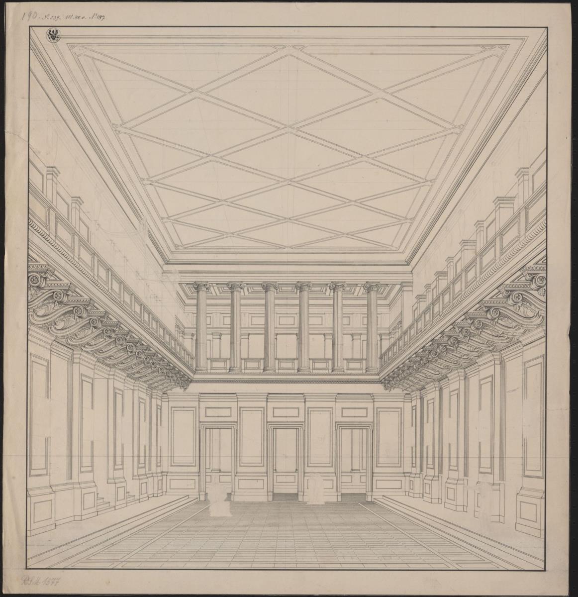 Berlin. Schauspielhaus auf dem Gendarmenmarkt, Konzertsaal. Ansicht