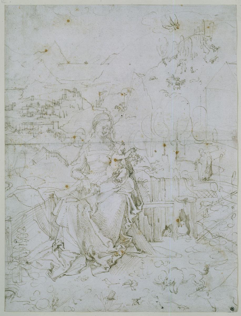 Maria mit vielen Tieren
