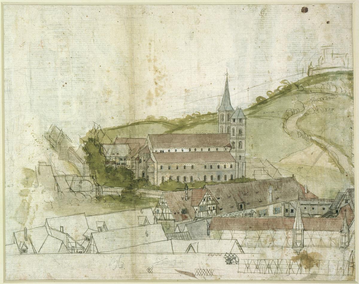 Bamberg - die Karmeliterkirche vom Domberg aus