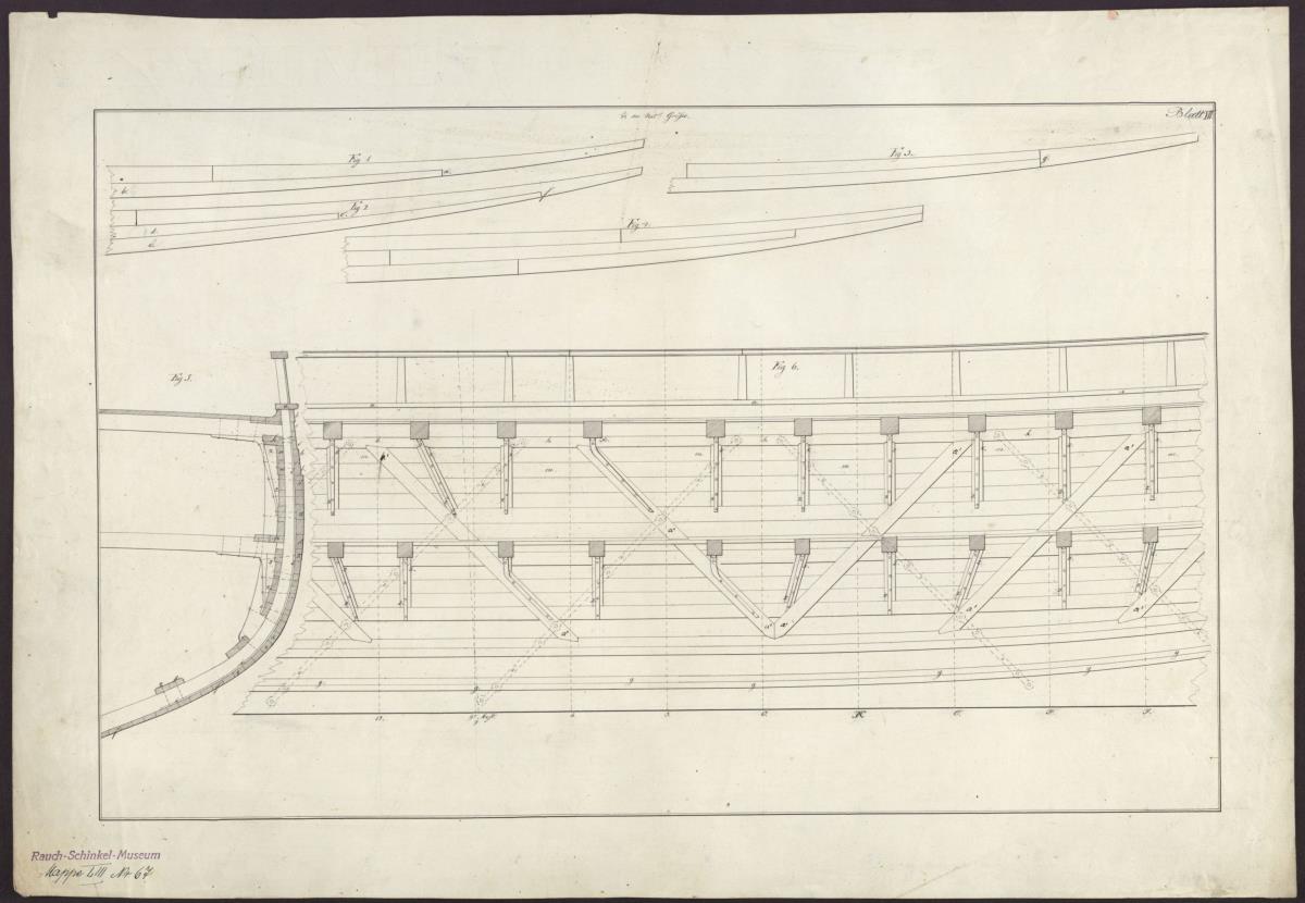 Vorlegeblätter für Schiffbauer, Tafel 7: Die doppelte Diagonal-Verbindung