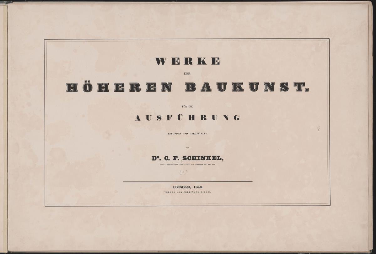 Werke der höheren Baukunst, Titel