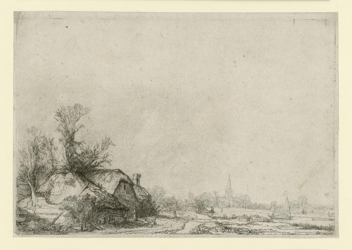 Landhaus bei einem Kanal, Blick auf Ouderkerk