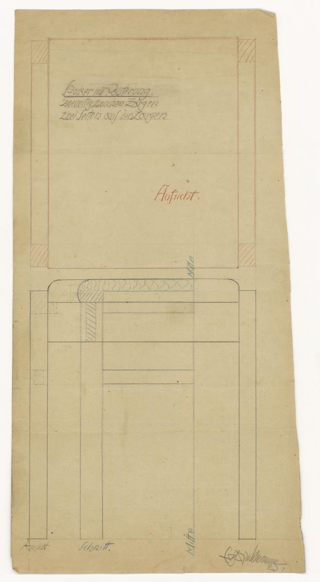 Hocker mit Polsterung (Möbelentwürfe, Sitzmöbel)