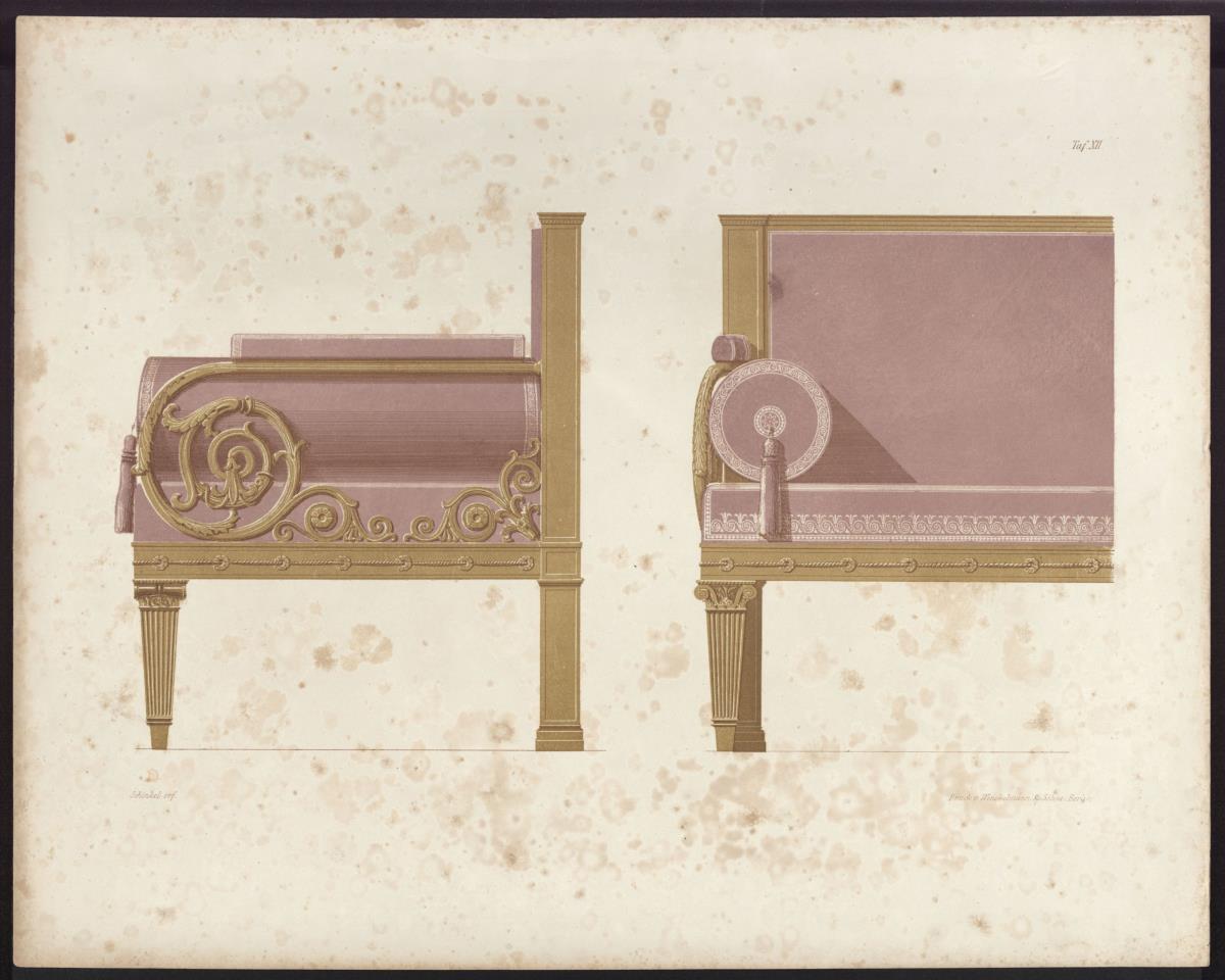 Tafel 12: Ansichten eines Sofas