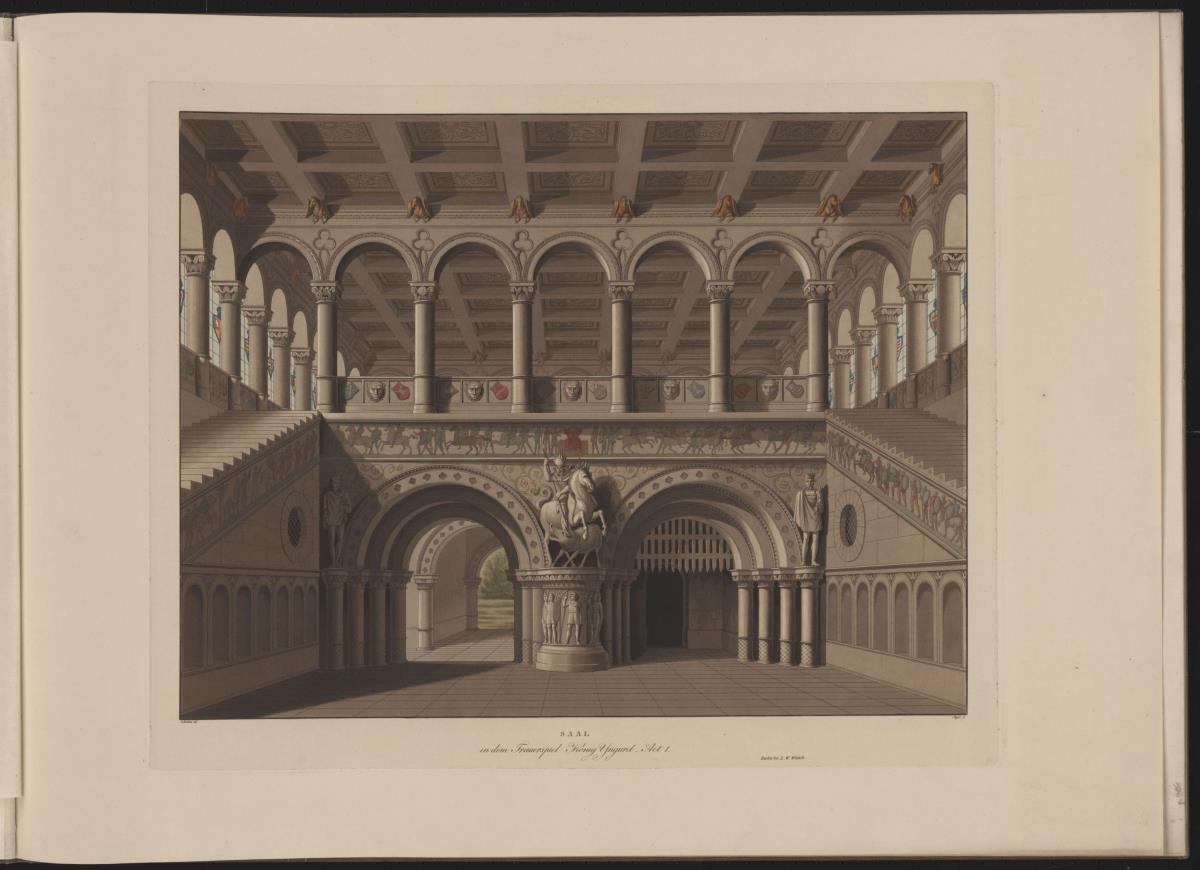 Ariodan. Oper von Etienne Nicolas Méhul. Entwurf zur 3. Dekoration. Großer Saal