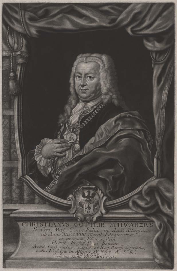 Porträt des Christian Gottlieb Schwarz