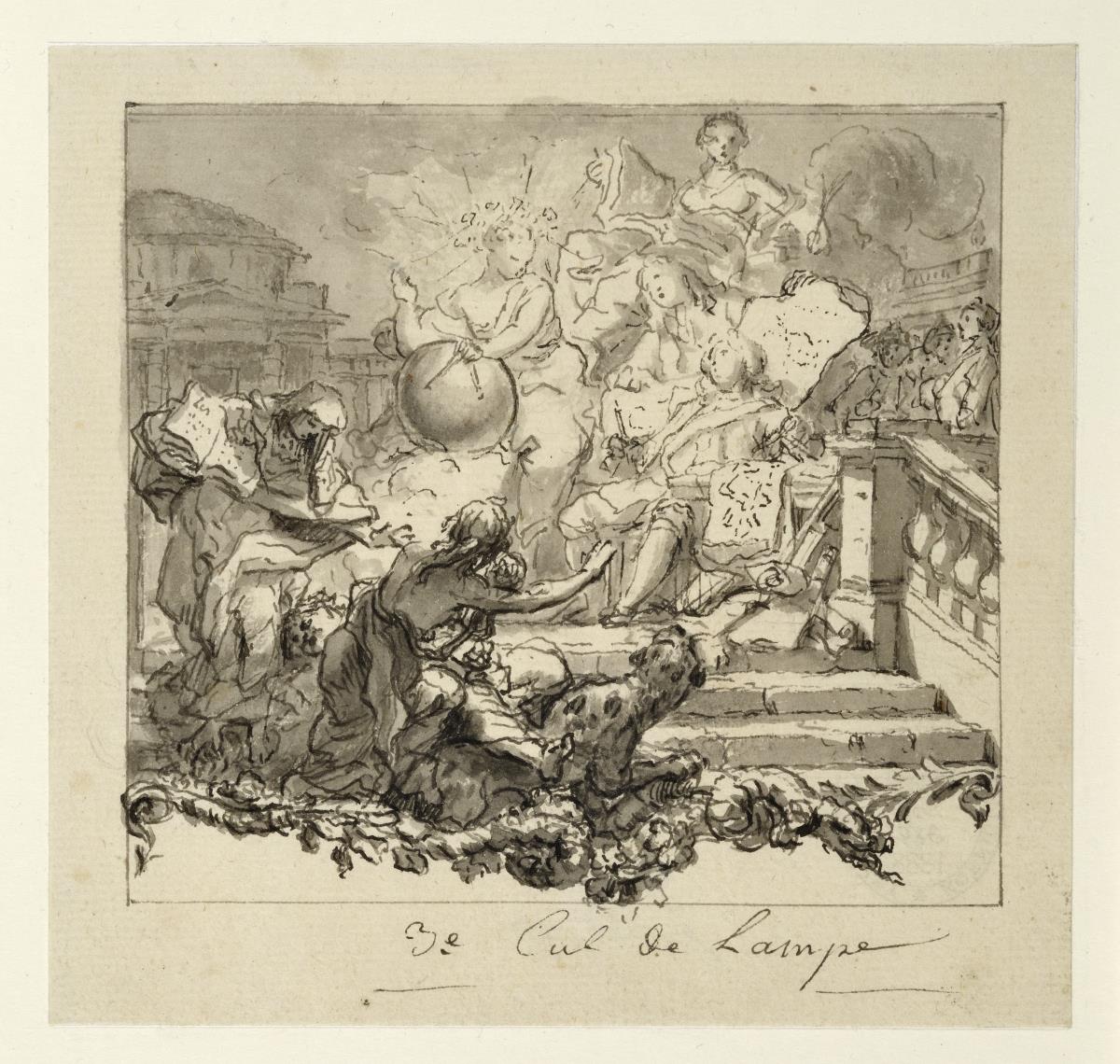 Schlußvignette zum vierten Gesang (Entwurf für eine Vignette für die „L'Art de la Guerre“ / „Die Kriegskunst“) von Friedrich dem Großen)