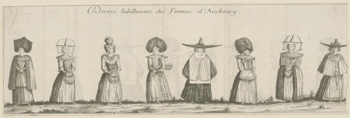 Divers habillemens des femmes d'Ausbourg: Augsburger Trachten