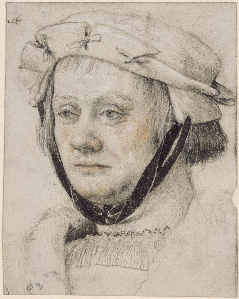 Bildnis des Jörg Bomhenkel (?). Bartloser Männerkopf, halb nach links