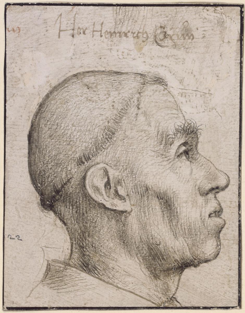 Heinrich Grün, im Profil nach rechts aufwärts