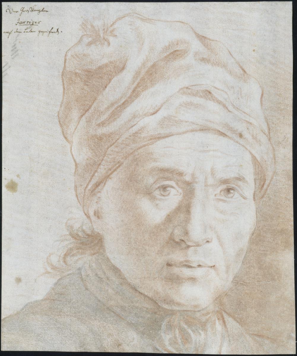 Porträt des preußischen Großkanzlers Philipp Joseph von Jariges mit einer Hausmütze