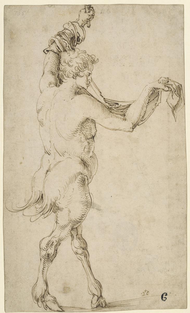 Satyr in Rückenansicht