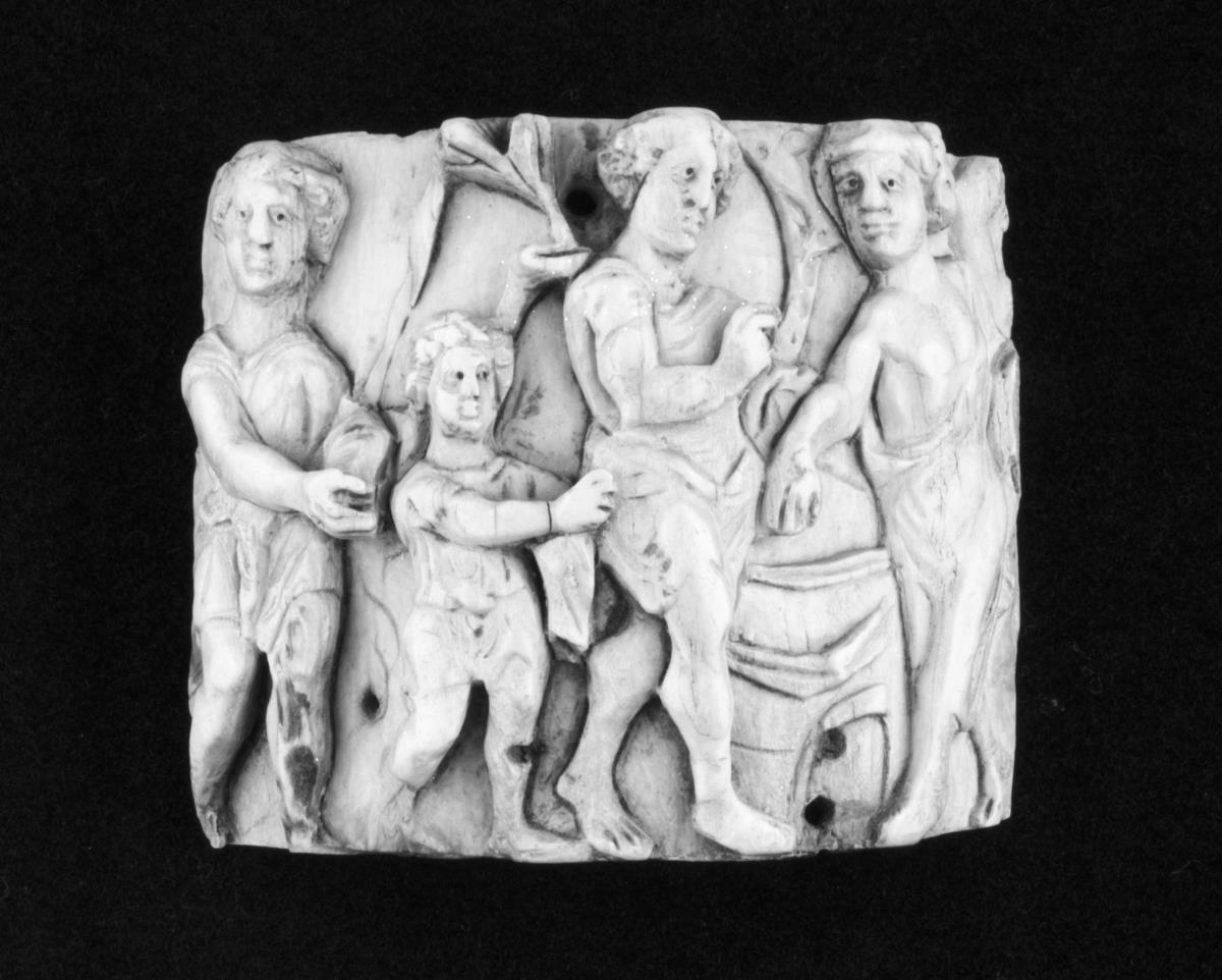 Fragment einer Pyxis mit Szene aus der biblischen Josephsgeschichte