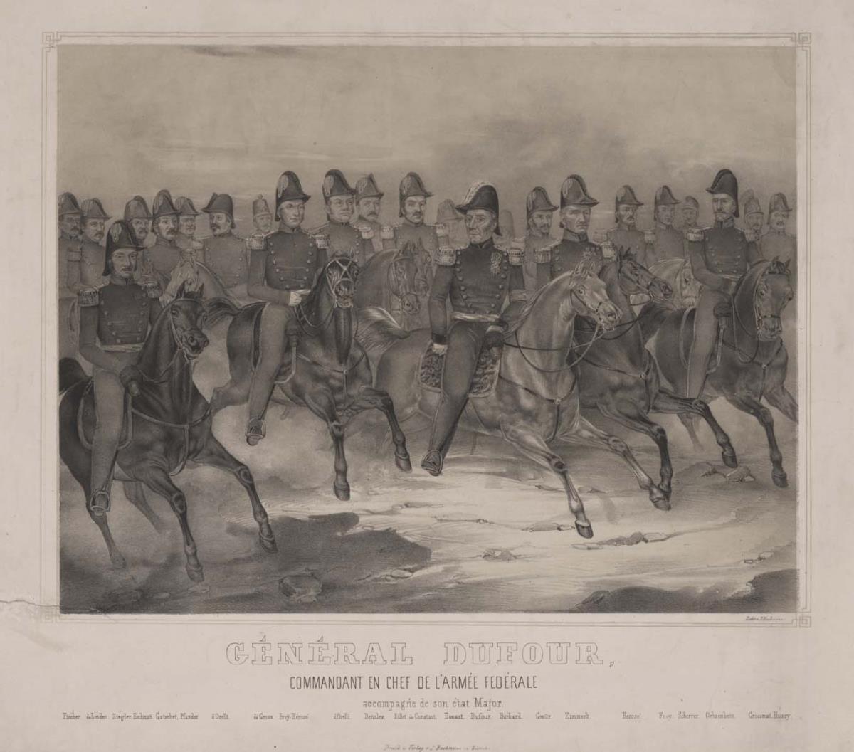 Porträt des Guillaume-Henri Dufour, General der französischen Armee
