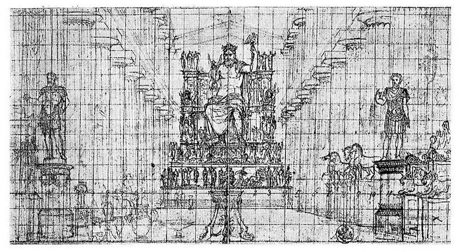 Die Sieben Weltwunder. Die Statue des Jupiters im Tempel zu Olympia