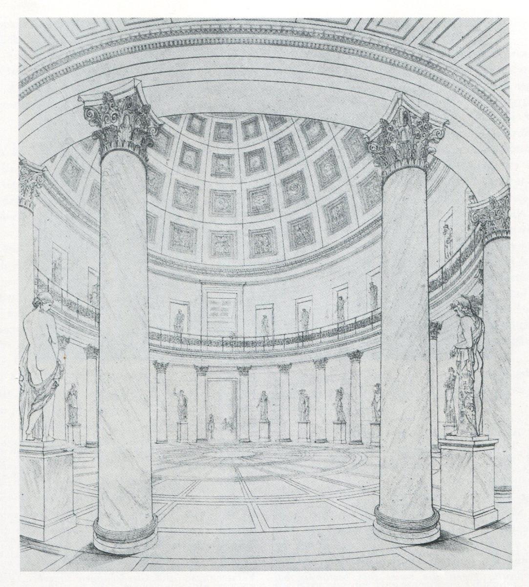 Berlin. Altes Museum am Lustgarten. Ansicht der Rotunde