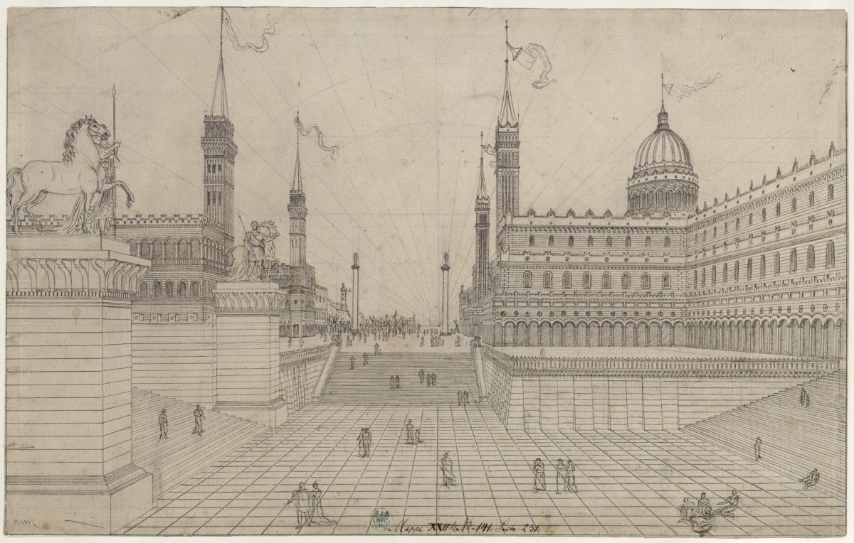 Stadtplatz am Meer