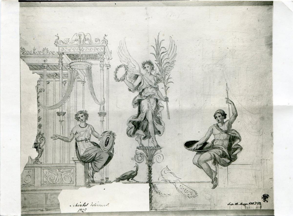 Berlin. Schloss Glienicke, Kleine Neugierde. Entwurf für die Supraporte