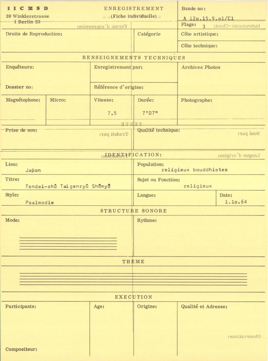 Japan / Psalmodie Bouddhique