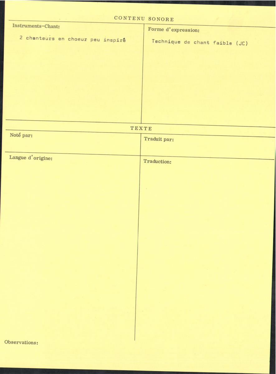 Suite Section D et Section E et Pièces Ecartées