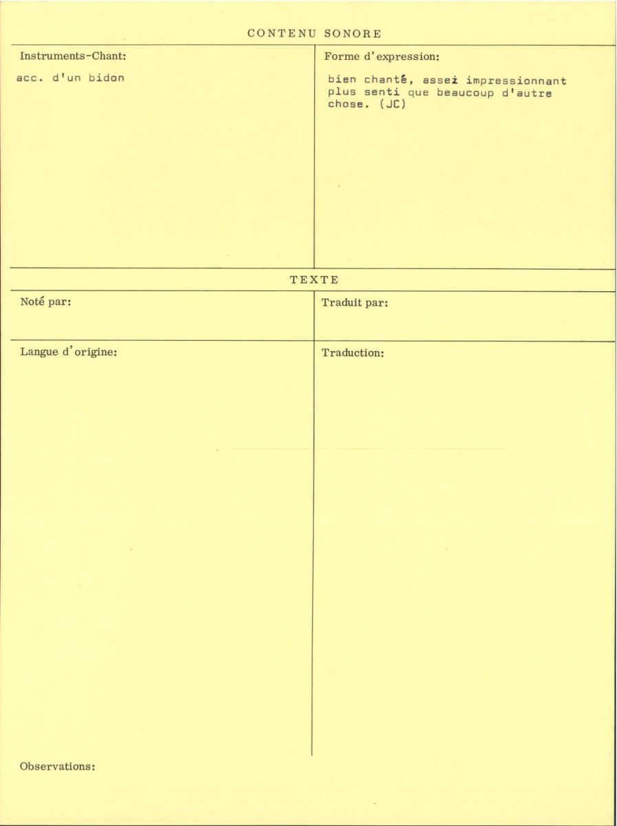 Suite Section D et Section E et Pièces Ecartées